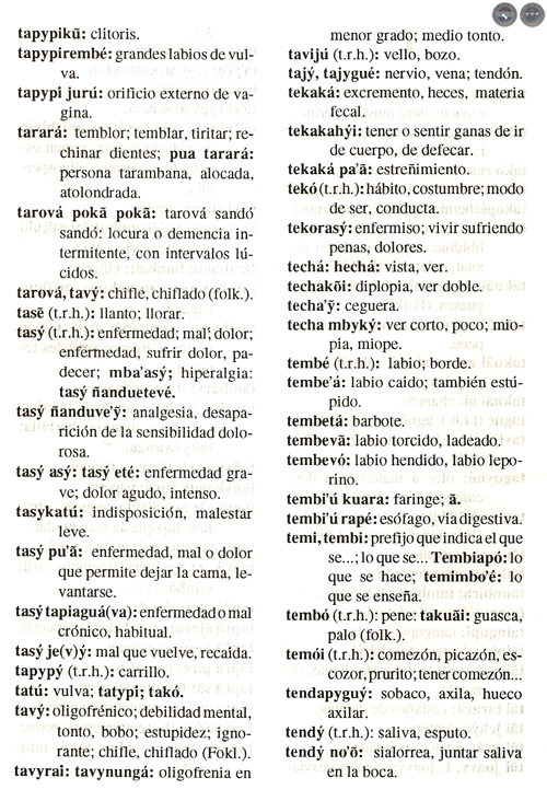 DICCIONARIO MÉDICO GUARANÍ – ESPAÑOL, 1997 - POR DIONISIO M. GONZÁLEZ TORRES